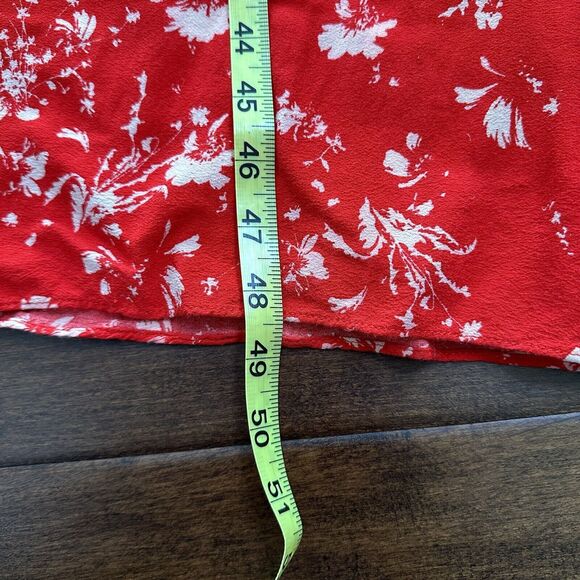 Free People Color My World Jumpsuit Red White Floral Wide Flare Size XS Coastal - Picture 6 of 16